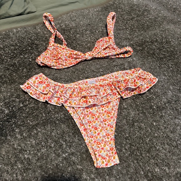 Strawberry Milk Mob Rae Top with Ripple Effect Bottom - Picture 11 of 13